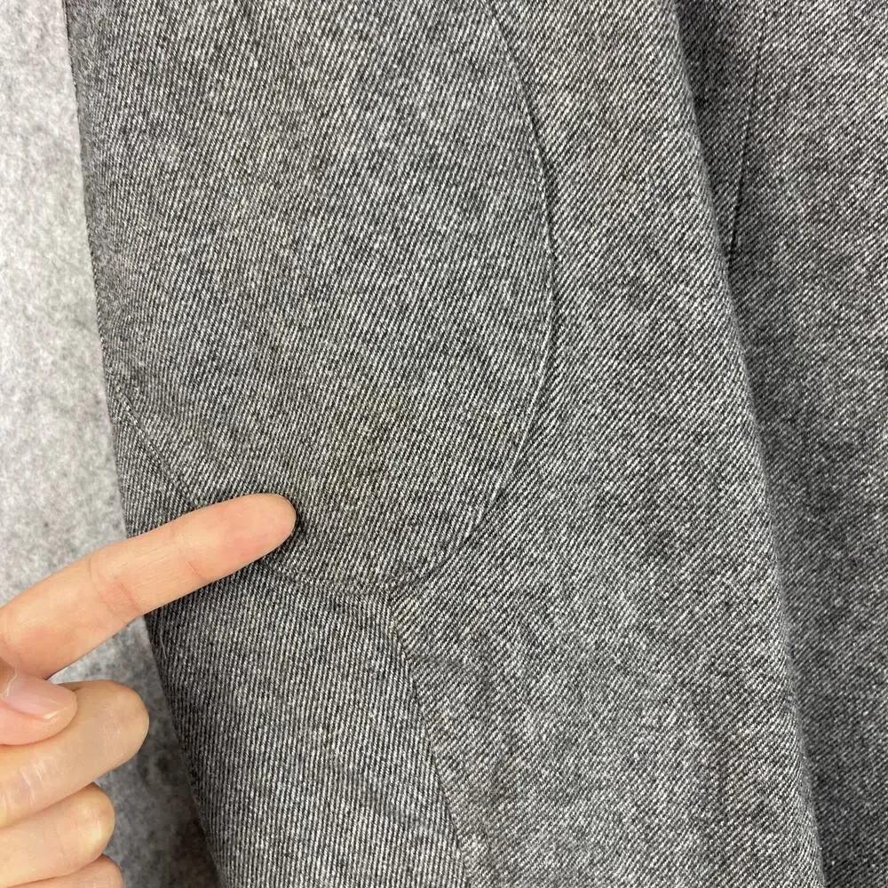 Banana‎ Republic Twill Blazer Mens 38R Gray Tailored Elbow Patch Italian Cotton